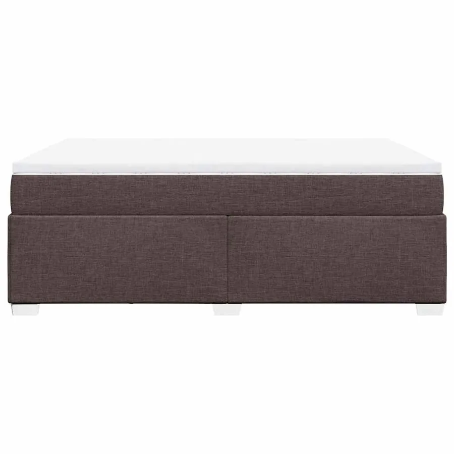 Sommier à lattes de lit avec matelas Marron foncé 140x190 cm - 8