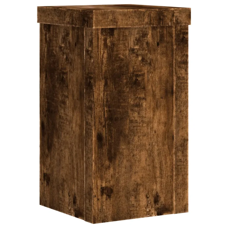 Supports pour plantes 2 pcs chêne fumé bois d'ingénierie - 5