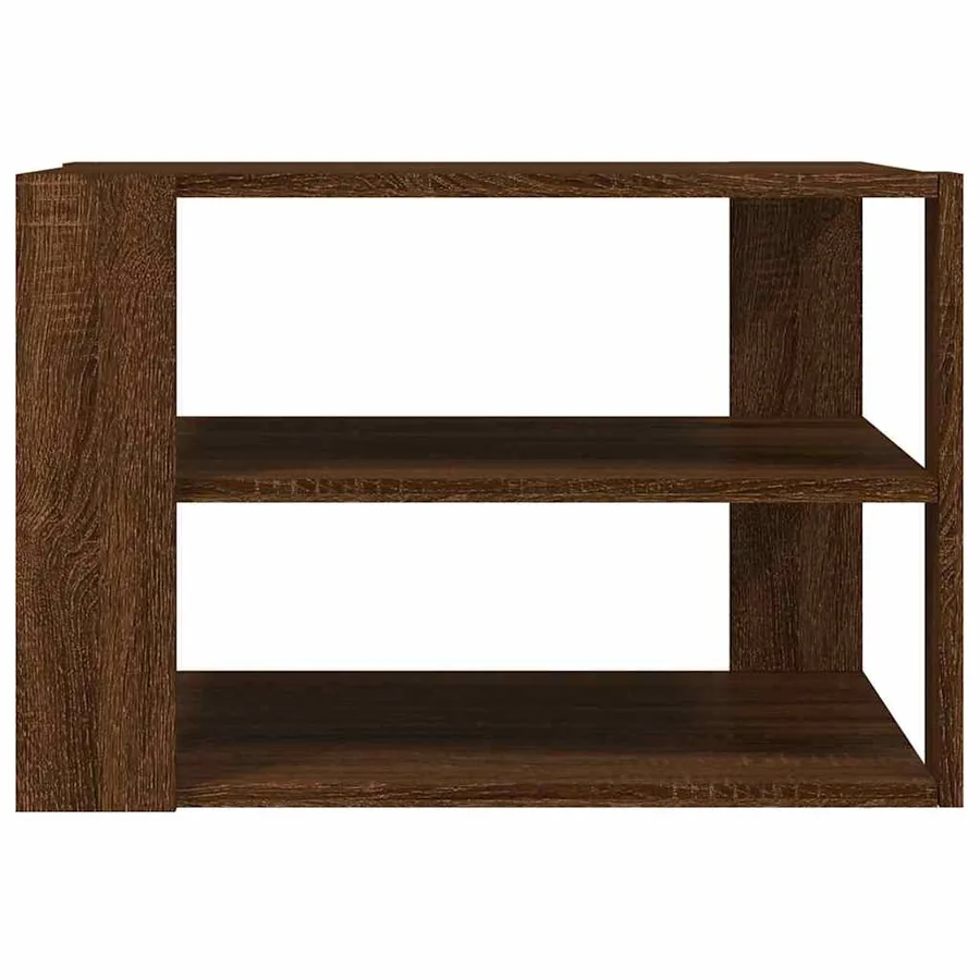 Table basse chêne marron 58x58x40 cm bois d'ingénierie - 4