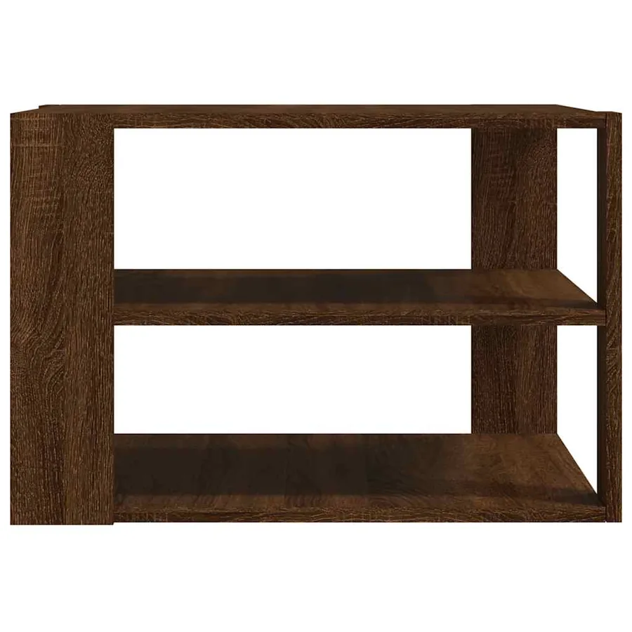 Table basse chêne marron 58x58x40 cm bois d'ingénierie - 5