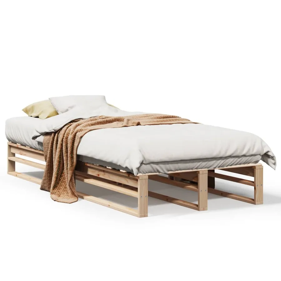 Cadre de lit sans matelas 90x200 cm bois de pin massif - 2