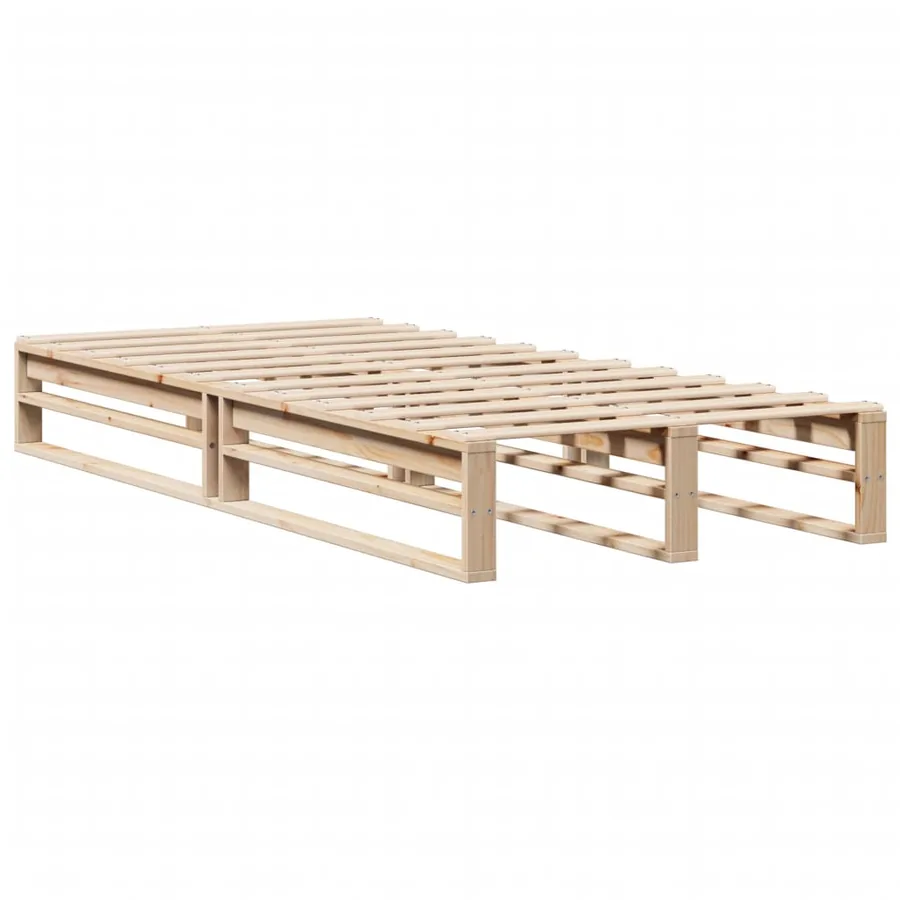Cadre de lit sans matelas 90x200 cm bois de pin massif - 3