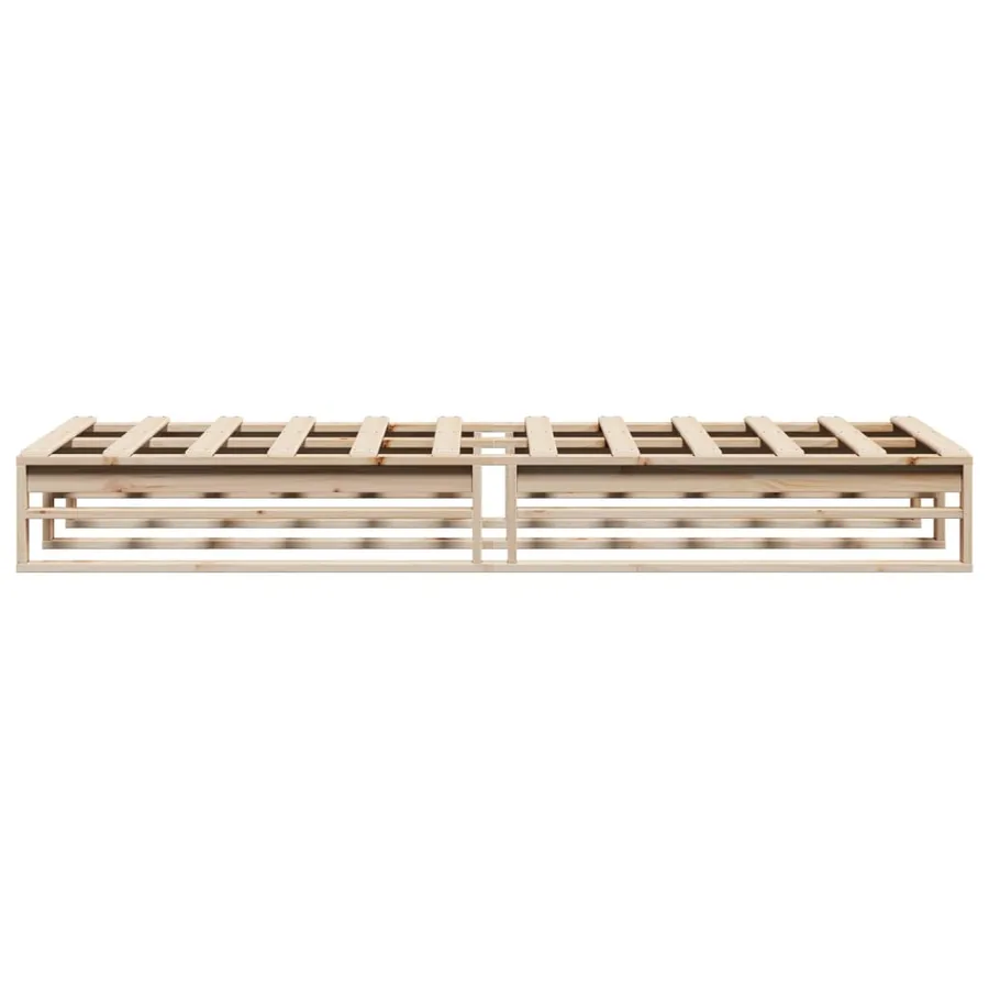 Cadre de lit sans matelas 90x200 cm bois de pin massif - 5