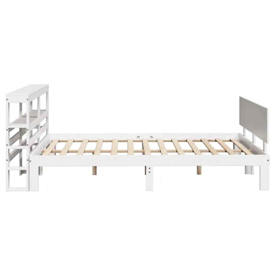 Cadre de lit avec tête de lit sans matelas blanc 120x190 cm - 5