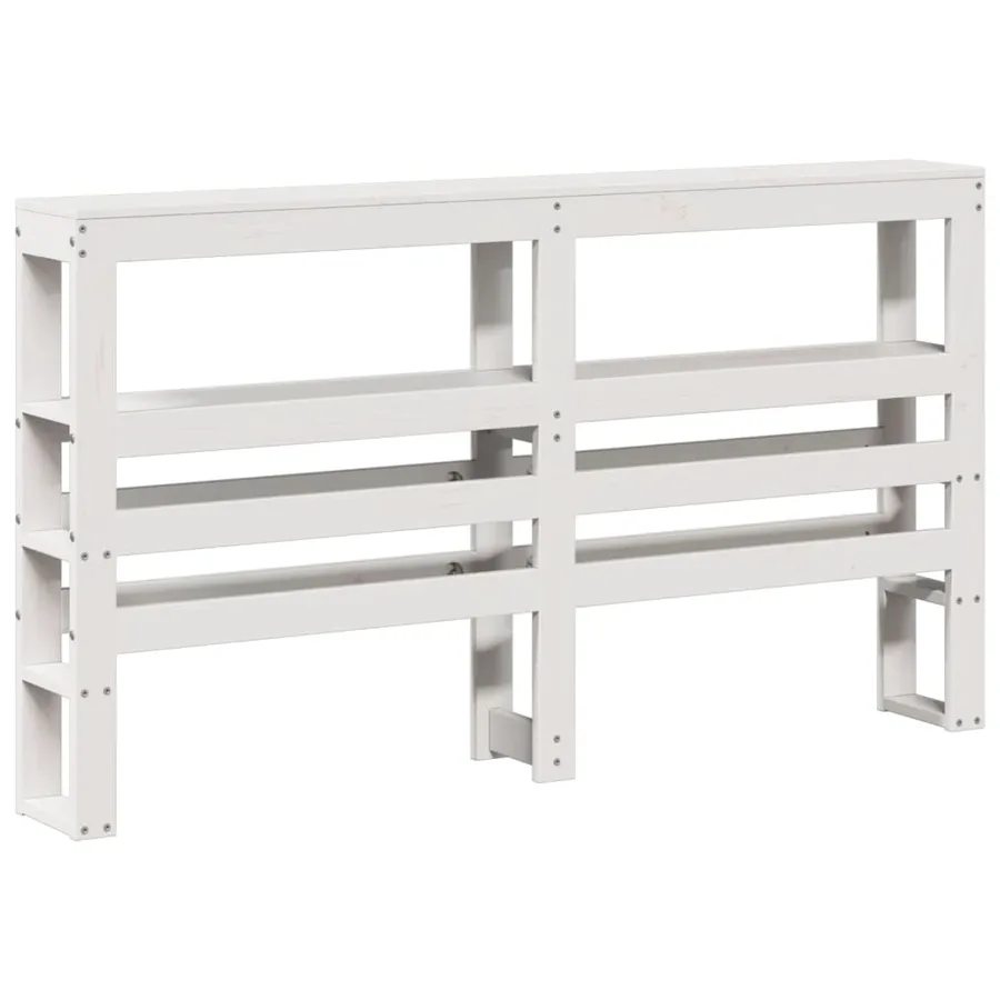Cadre de lit avec tête de lit sans matelas blanc 120x190 cm - 8