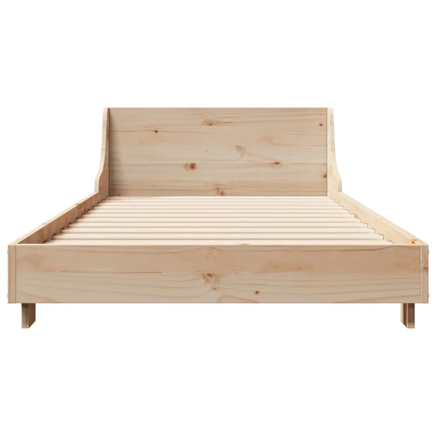 Cadre de lit sans matelas 90x190 cm bois de pin massif - 4