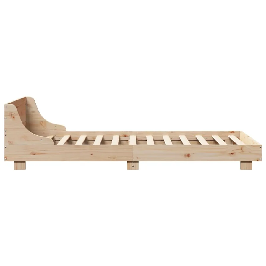 Cadre de lit sans matelas 90x190 cm bois de pin massif - 5