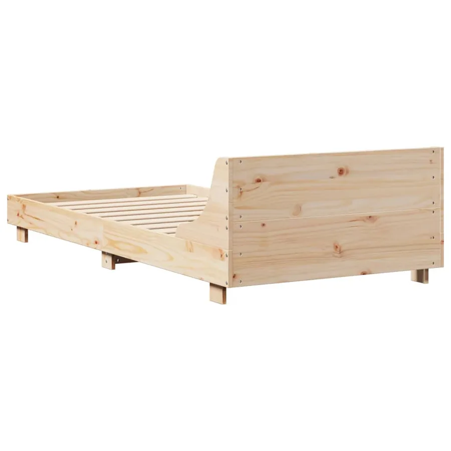 Cadre de lit sans matelas 90x190 cm bois de pin massif - 6