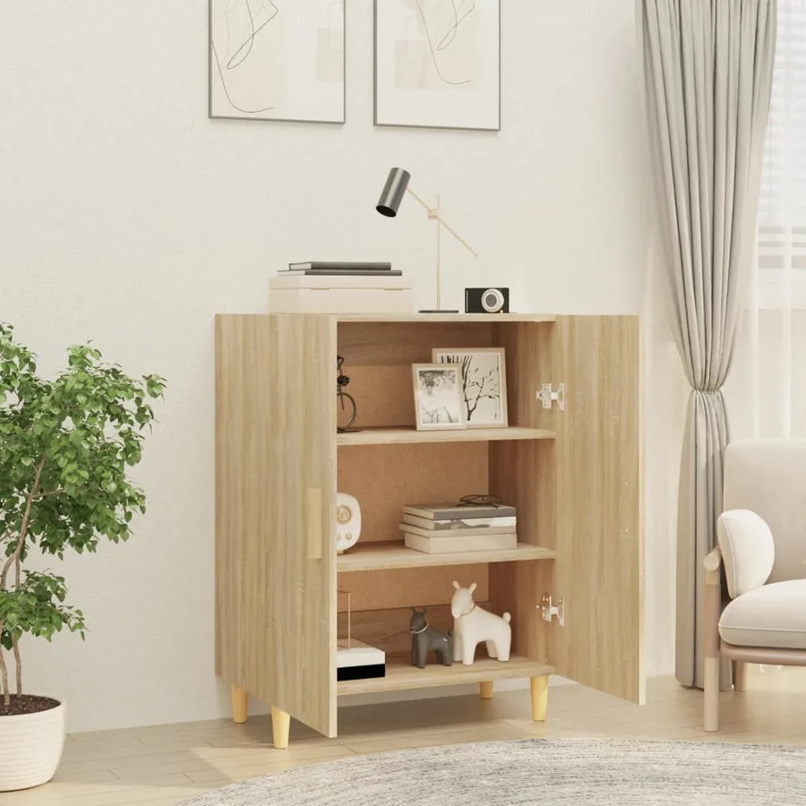 Buffet Chêne sonoma 70x34x90 cm Bois d'ingénierie - 6
