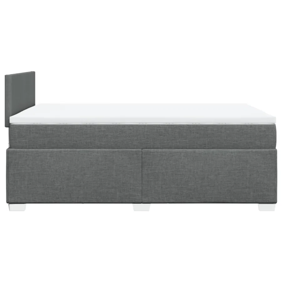 Sommier à lattes de lit avec matelas Gris foncé 120x200cm Tissu - 11