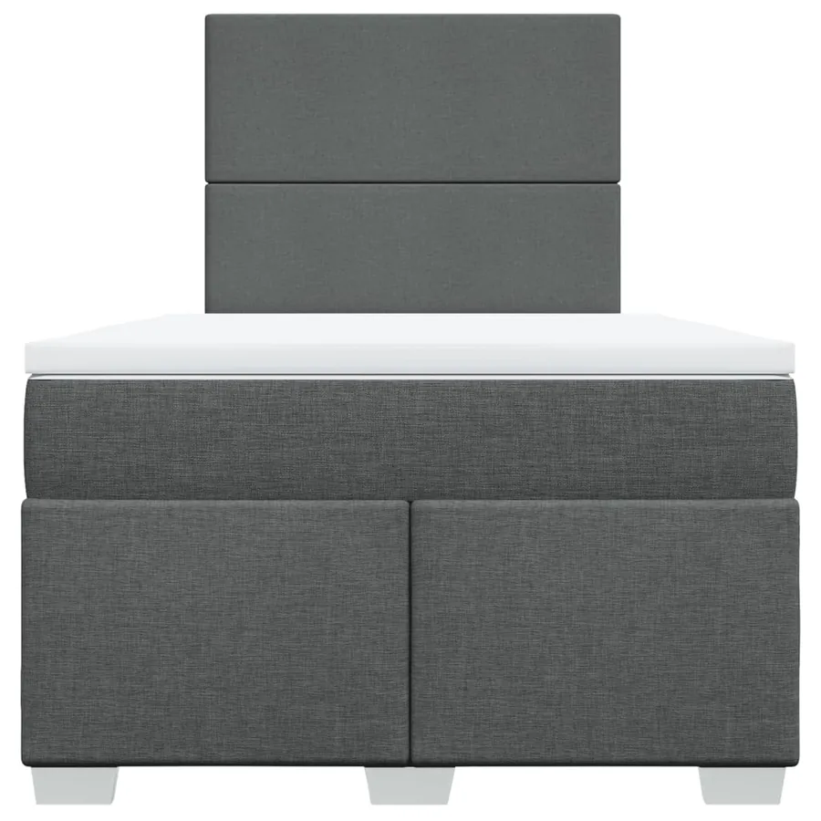 Sommier à lattes de lit avec matelas Gris foncé 120x200cm Tissu - 4