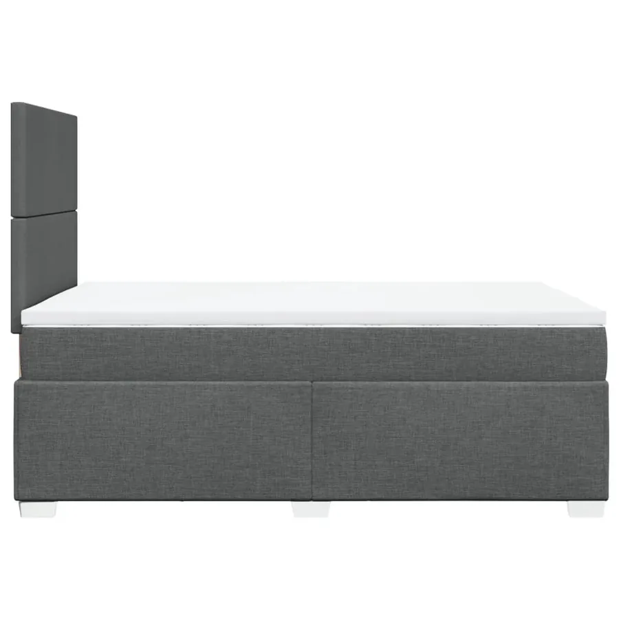Sommier à lattes de lit avec matelas Gris foncé 120x200cm Tissu - 9