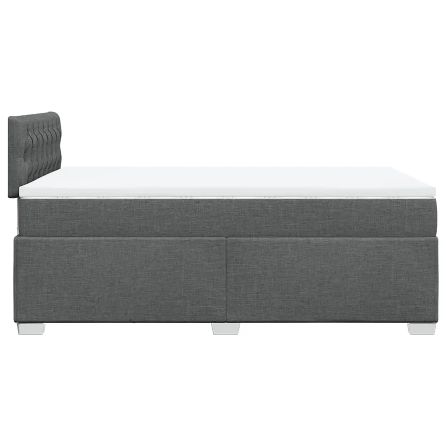 Sommier à lattes de lit avec matelas Gris foncé 120x200cm Tissu - 11