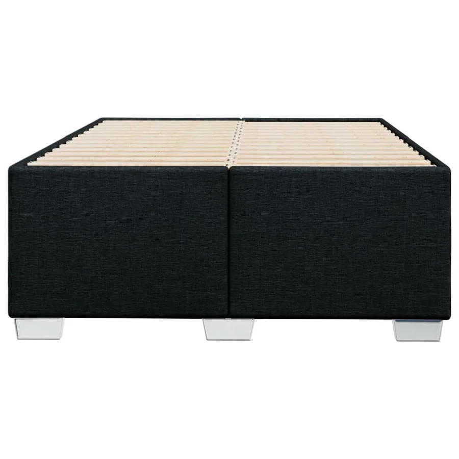 Cadre de lit sans matelas noir 120x200 cm tissu - 4