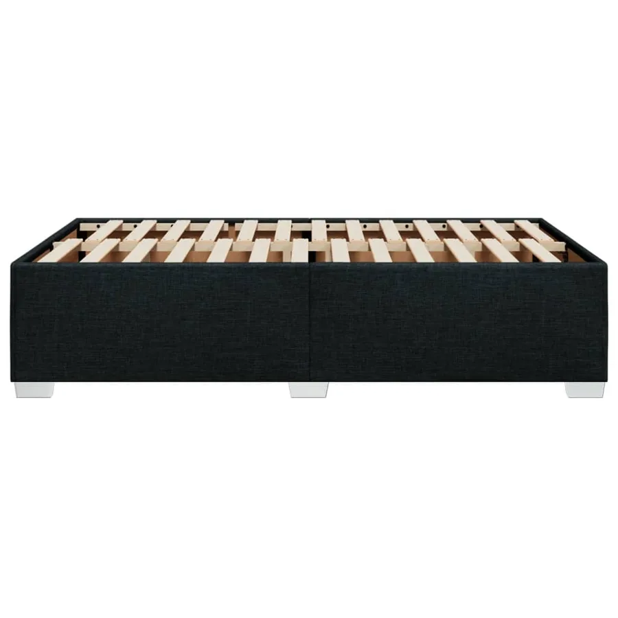 Cadre de lit sans matelas noir 120x200 cm tissu - 5