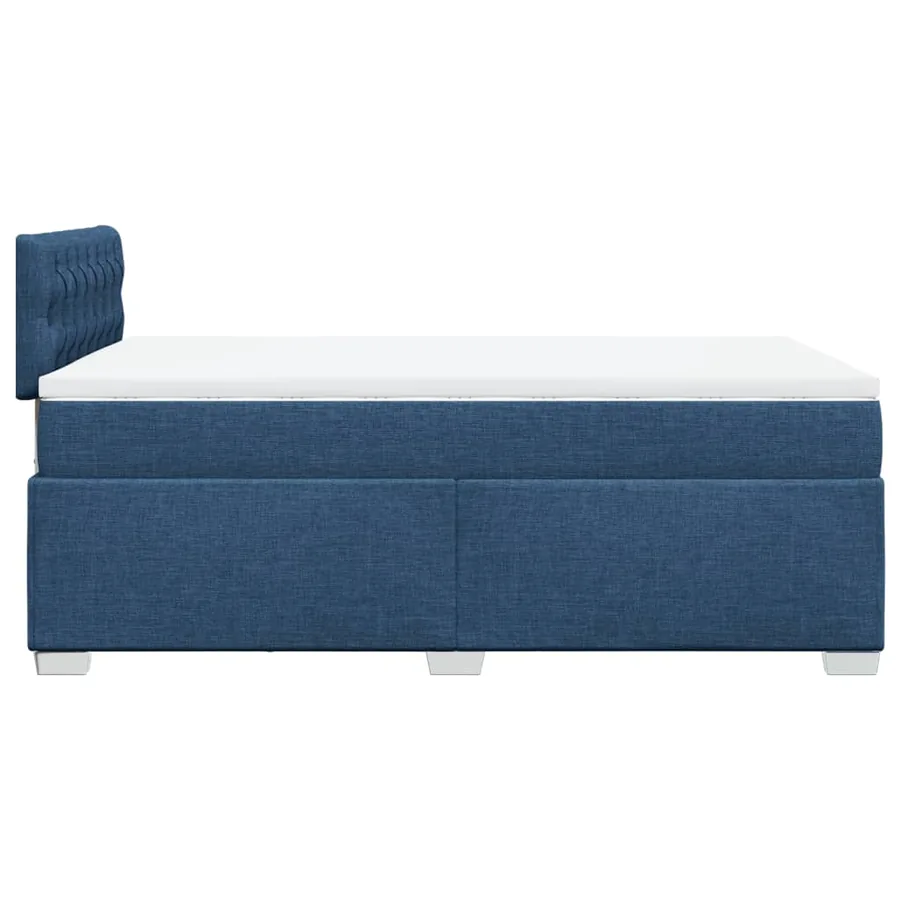 Sommier à lattes de lit avec matelas Bleu 120x200 cm Tissu - 11