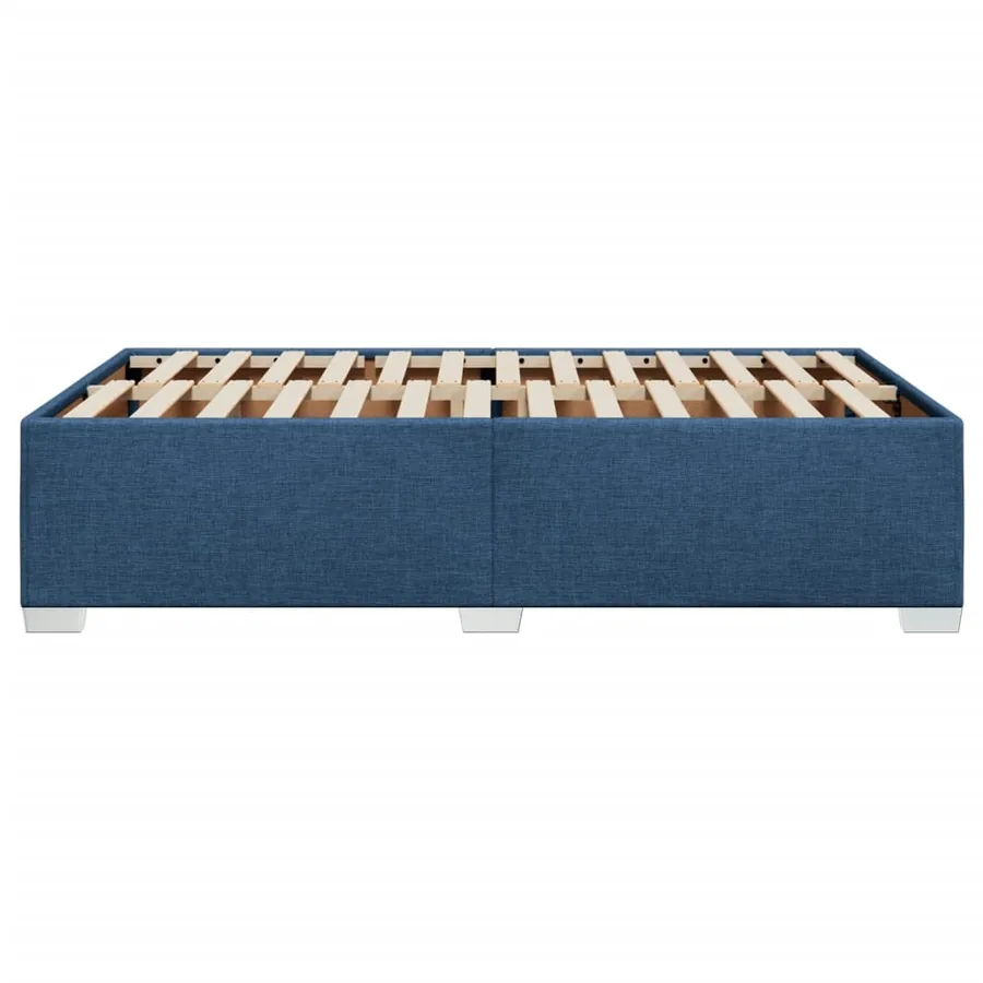 Cadre de lit sans matelas bleu 120x200 cm tissu - 5