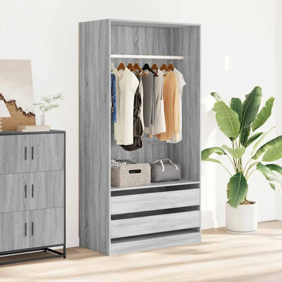 Garde-robe Sonoma gris 100x50x200 cm Bois d'ingénierie