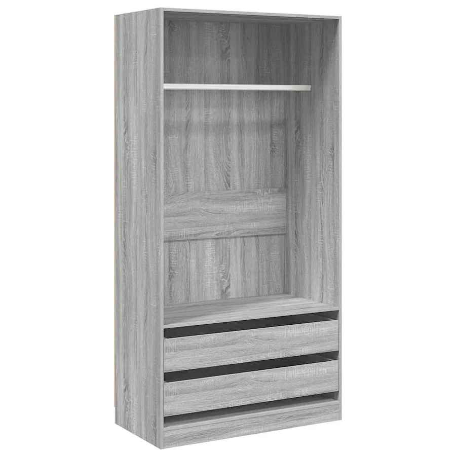 Garde-robe Sonoma gris 100x50x200 cm Bois d'ingénierie - 2