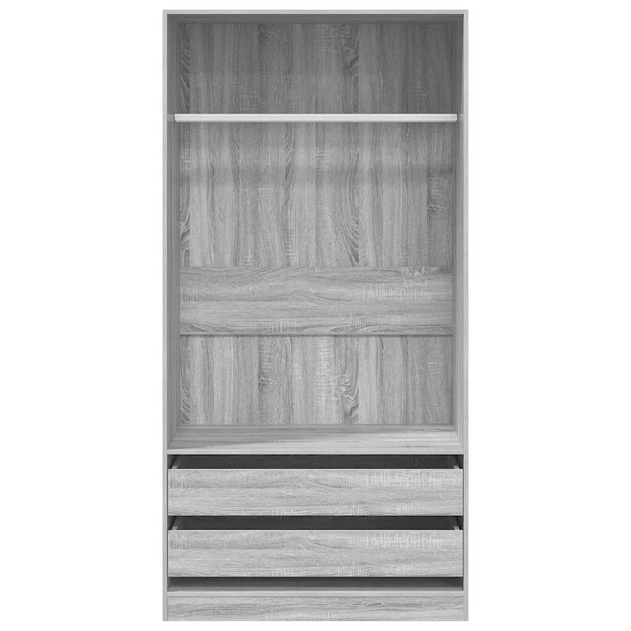 Garde-robe Sonoma gris 100x50x200 cm Bois d'ingénierie - 4