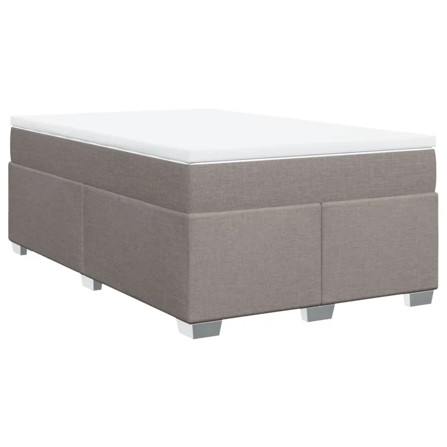 Sommier à lattes de lit avec matelas Taupe 120x200 cm Tissu - 2