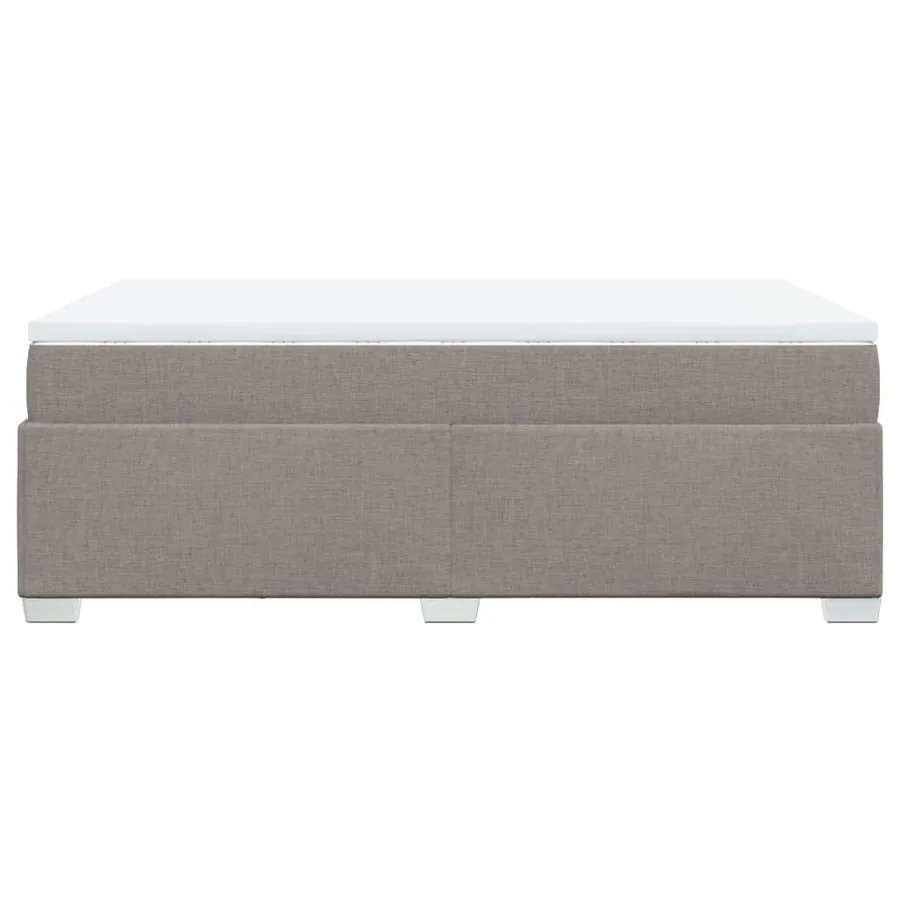 Sommier à lattes de lit avec matelas Taupe 120x200 cm Tissu - 8