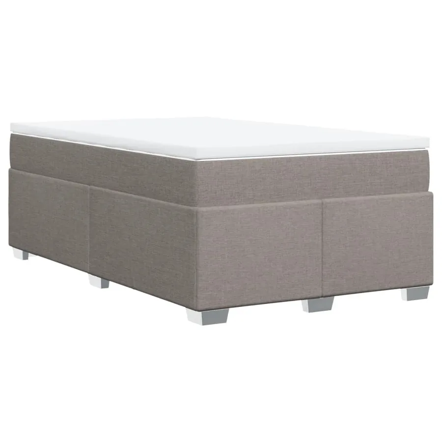 Sommier à lattes de lit avec matelas Taupe 120x200 cm Tissu - 9