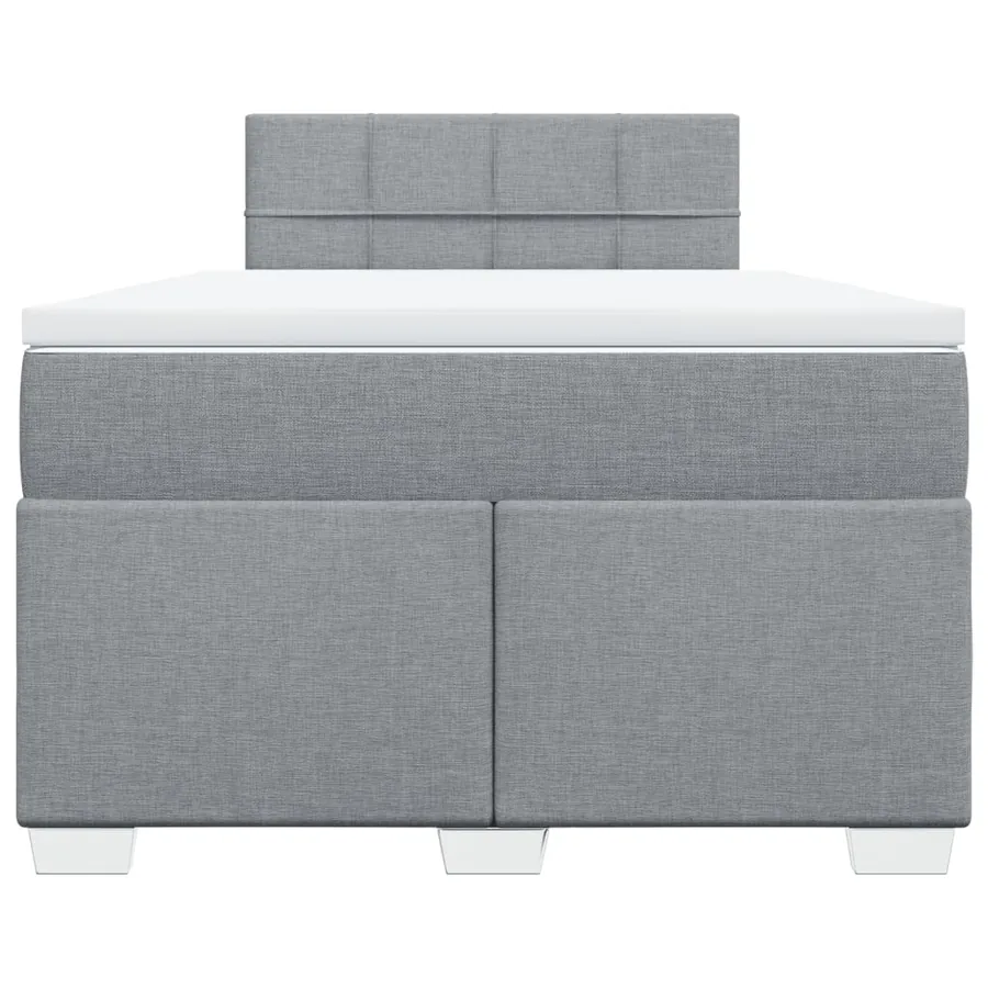 Sommier à lattes de lit avec matelas Gris clair 120x200cm Tissu - 4