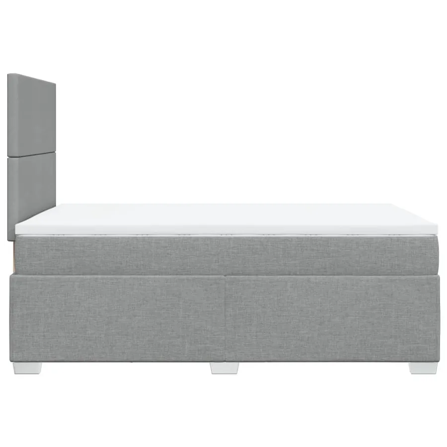 Sommier à lattes de lit avec matelas Gris clair 120x200cm Tissu - 11
