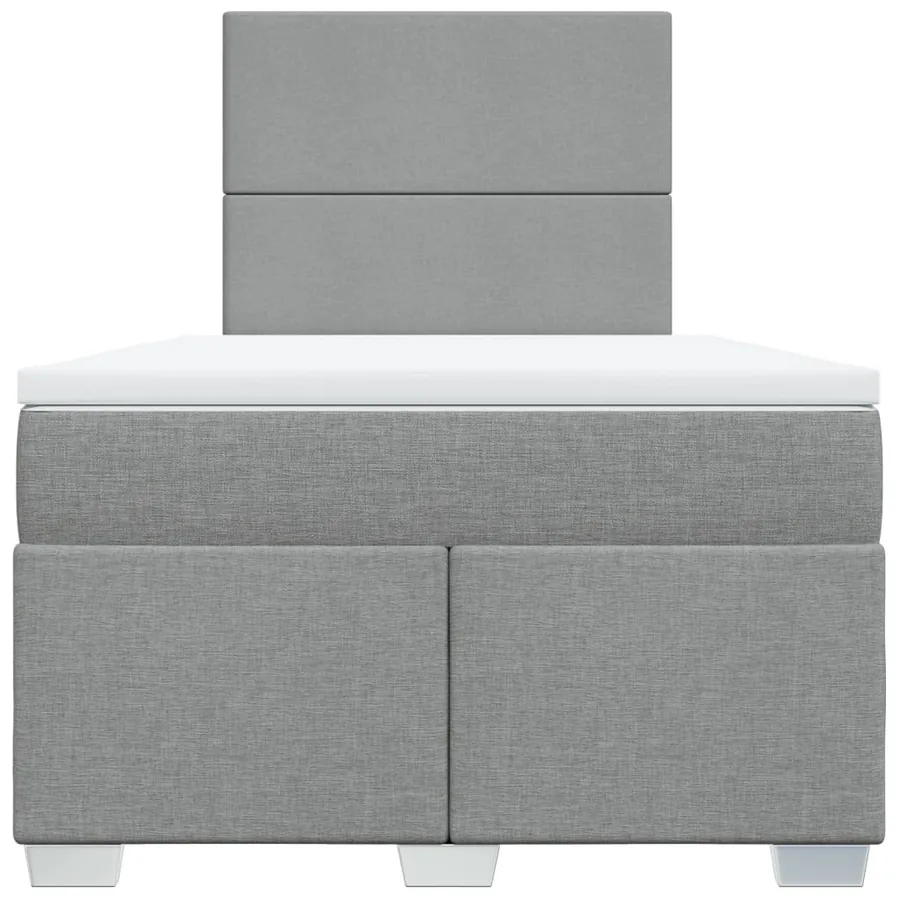 Sommier à lattes de lit avec matelas Gris clair 120x200cm Tissu - 6