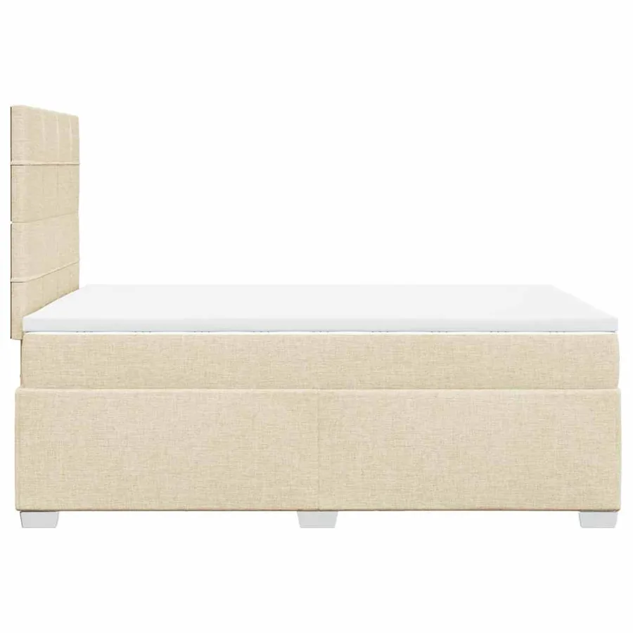Sommier à lattes de lit avec matelas Crème 120x200 cm Tissu - 12