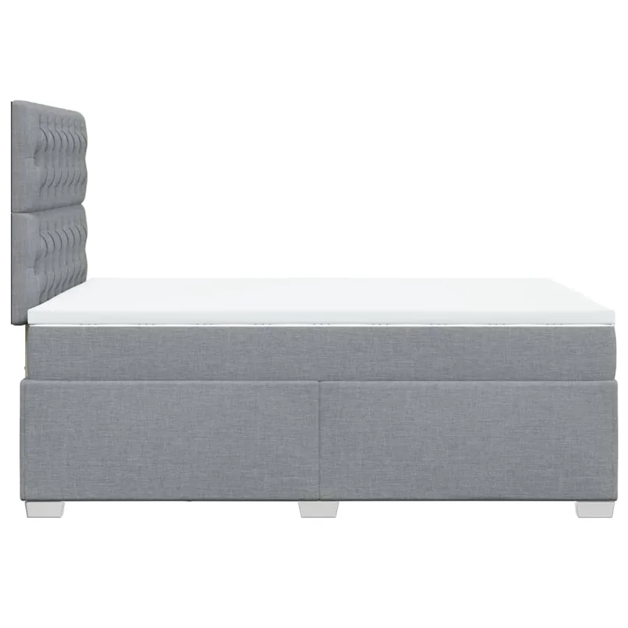 Sommier à lattes de lit avec matelas Gris clair 120x200cm Tissu - 11