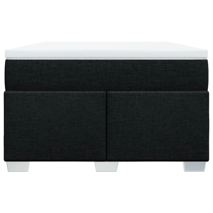 Sommier à lattes de lit avec matelas Noir 120x200 cm Tissu - 4