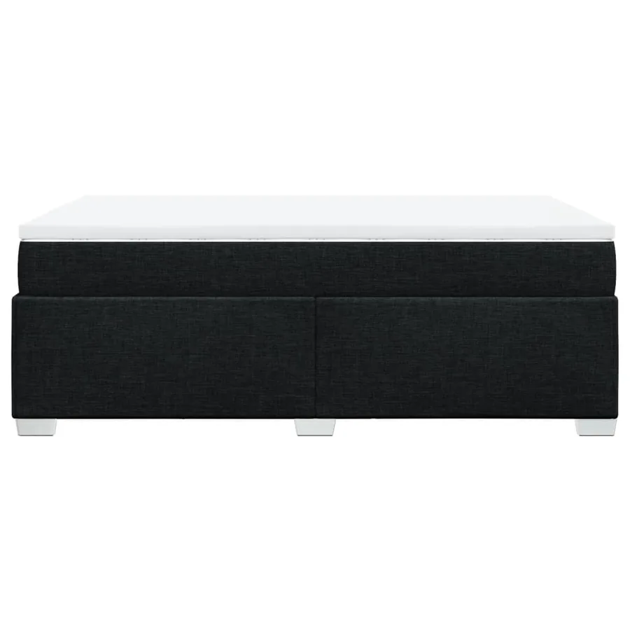Sommier à lattes de lit avec matelas Noir 120x200 cm Tissu - 8