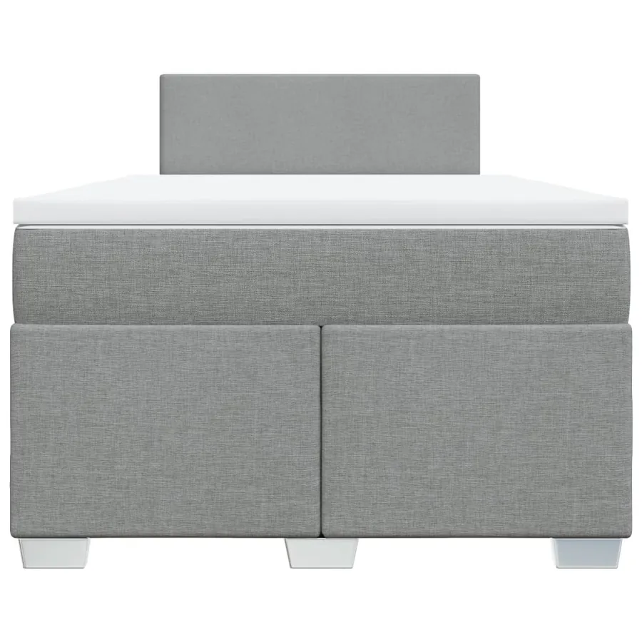 Sommier à lattes de lit avec matelas Gris clair 120x200cm Tissu - 4