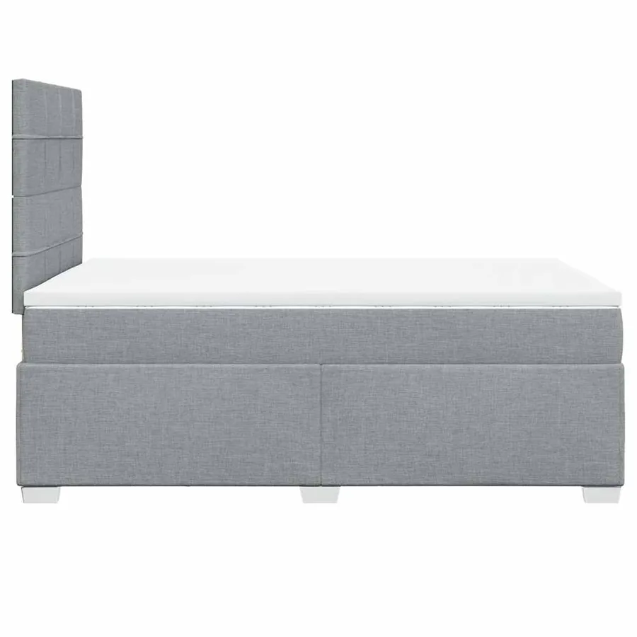 Sommier à lattes de lit avec matelas Gris clair 120x200cm Tissu - 12