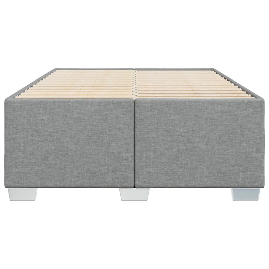 Cadre de lit sans matelas gris clair 120x200 cm tissu - 4