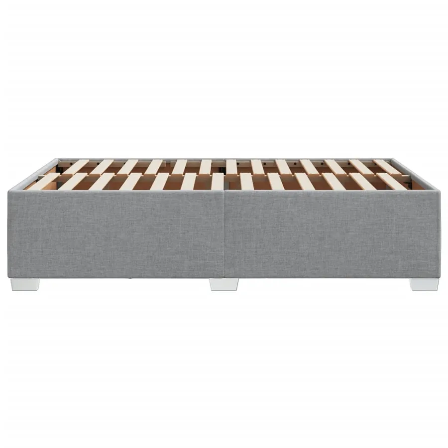 Cadre de lit sans matelas gris clair 120x200 cm tissu - 5