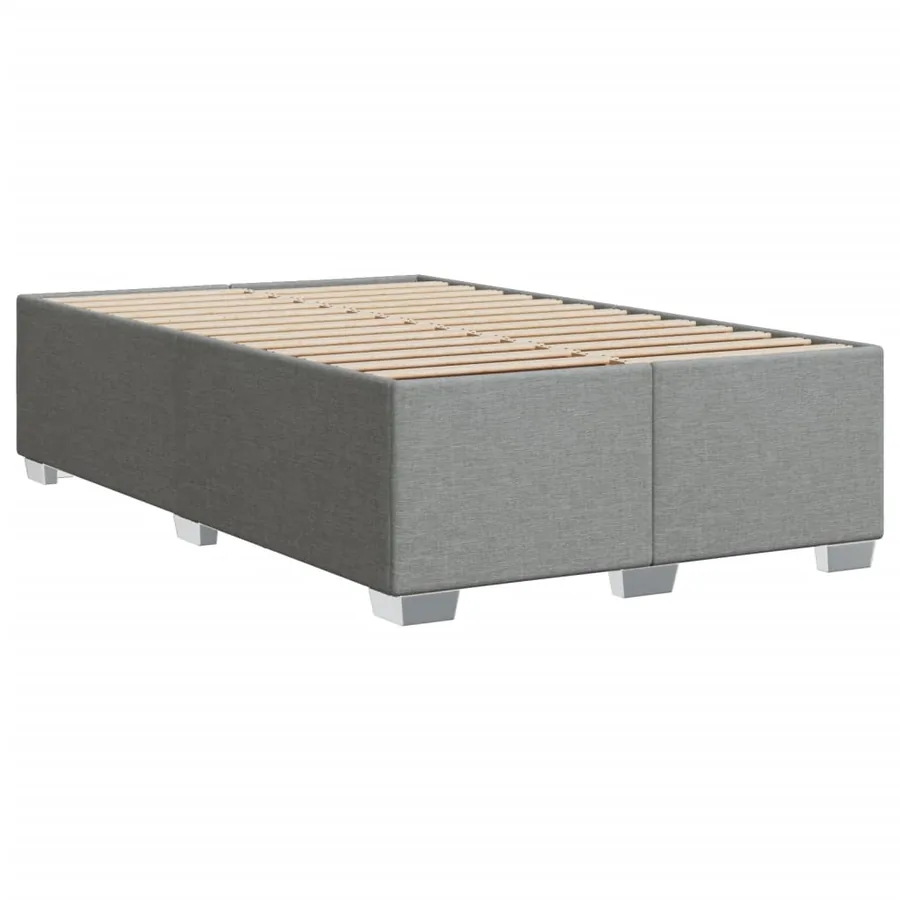 Cadre de lit sans matelas gris clair 120x200 cm tissu - 6