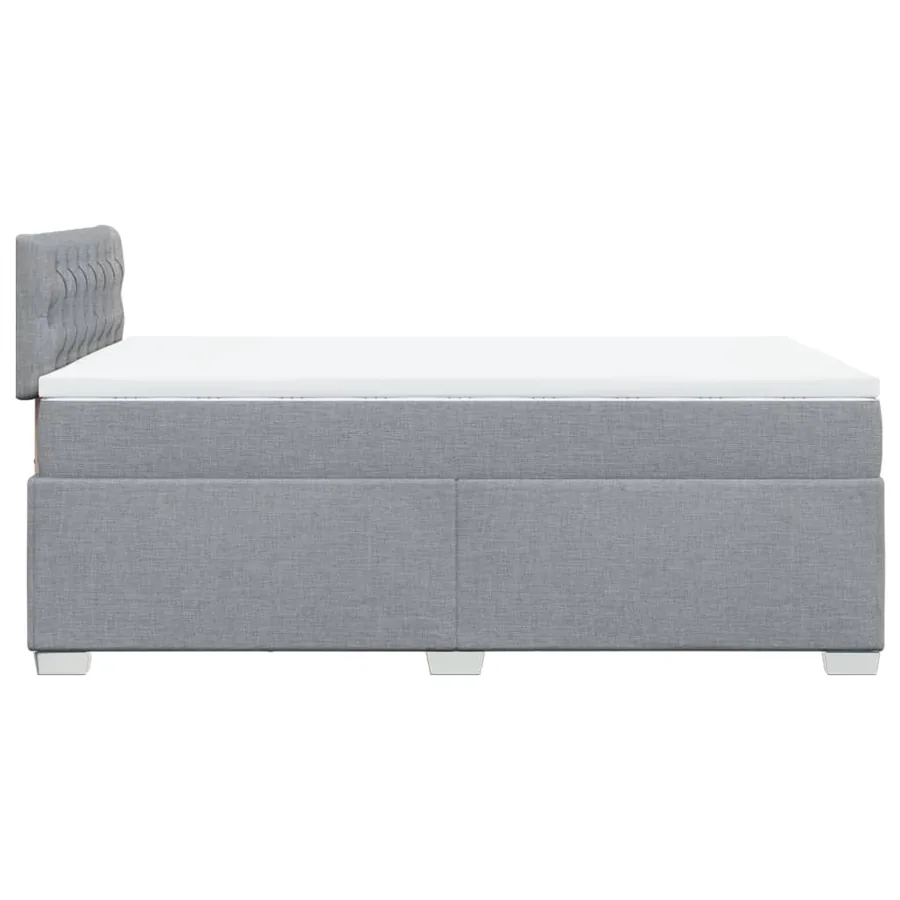 Sommier à lattes de lit avec matelas Gris clair 120x200cm Tissu - 5