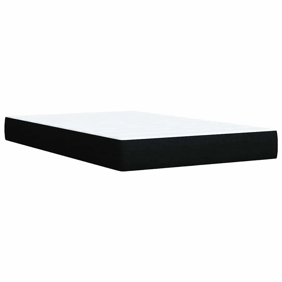 Sommier à lattes de lit avec matelas Noir 120x200 cm Tissu - 10