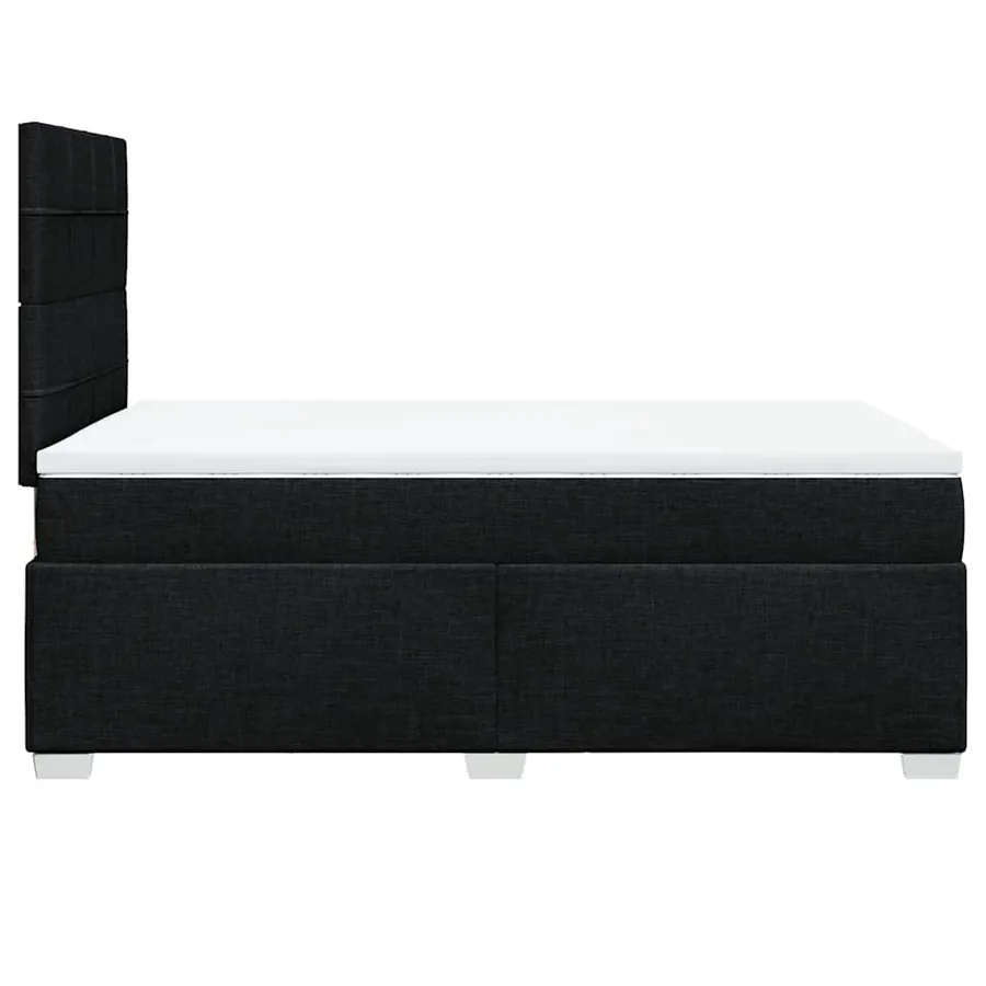 Sommier à lattes de lit avec matelas Noir 120x200 cm Tissu - 12