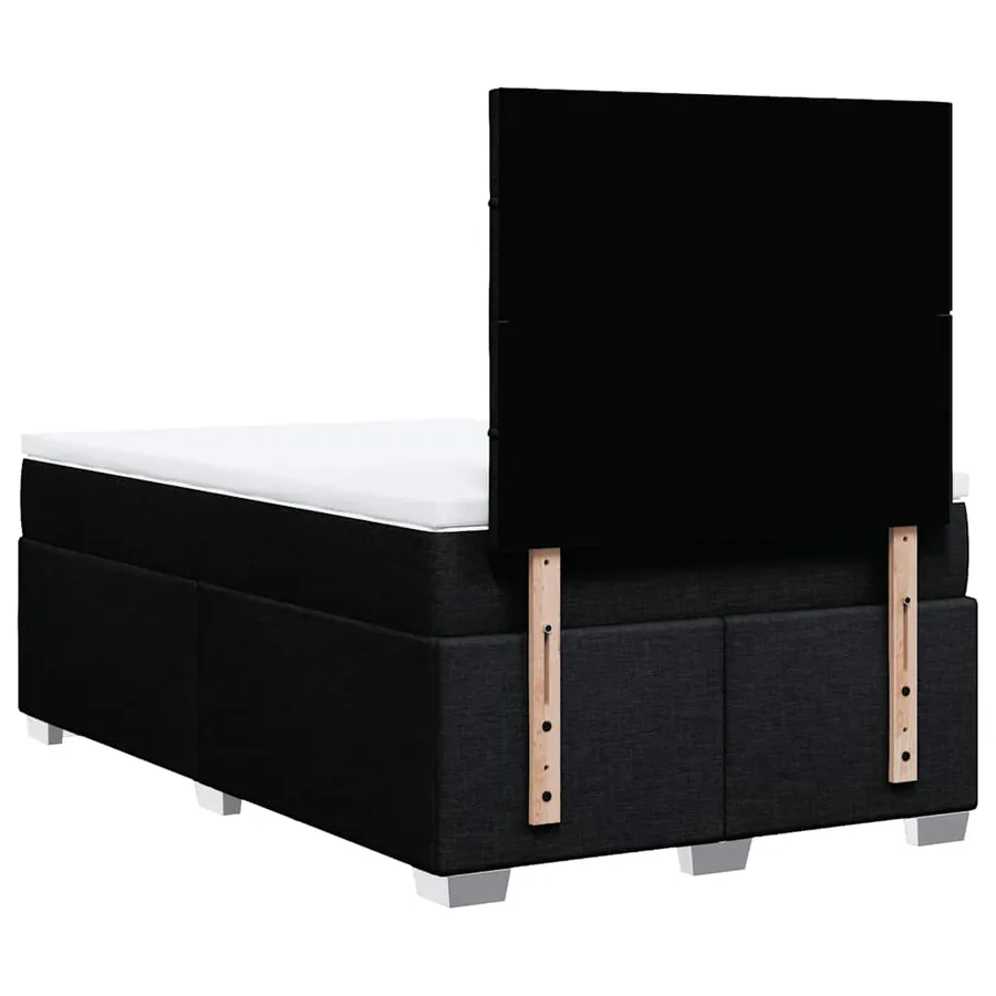 Sommier à lattes de lit avec matelas Noir 120x200 cm Tissu - 13