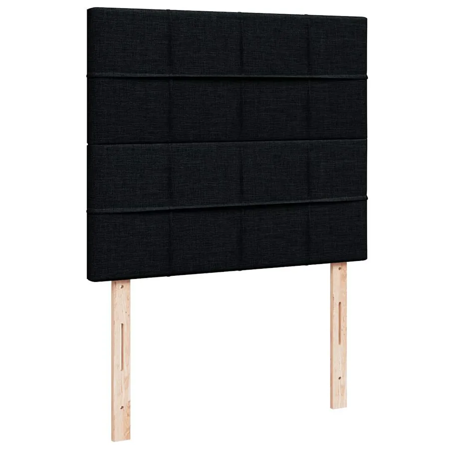 Sommier à lattes de lit avec matelas Noir 120x200 cm Tissu - 8
