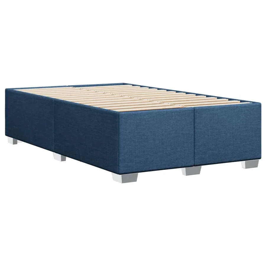 Sommier à lattes de lit avec matelas Bleu 120x200 cm Tissu - 8