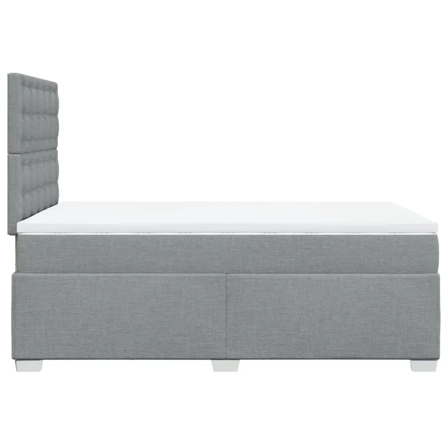 Sommier à lattes de lit avec matelas Gris clair 120x200cm Tissu - 11