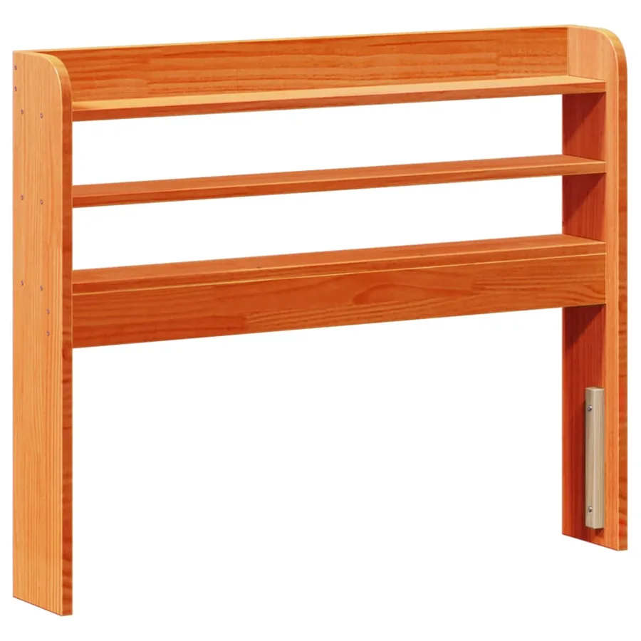 Cadre de lit sans matelas cire marron 75x190 cm bois pin massif - 8