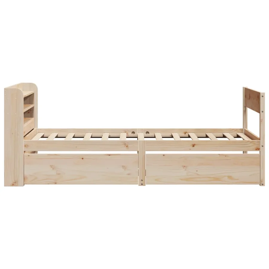 Cadre de lit sans matelas 90x190 cm bois de pin massif - 7