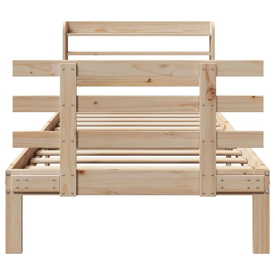 Cadre de lit avec tête de lit sans matelas 75x190 cm - 4