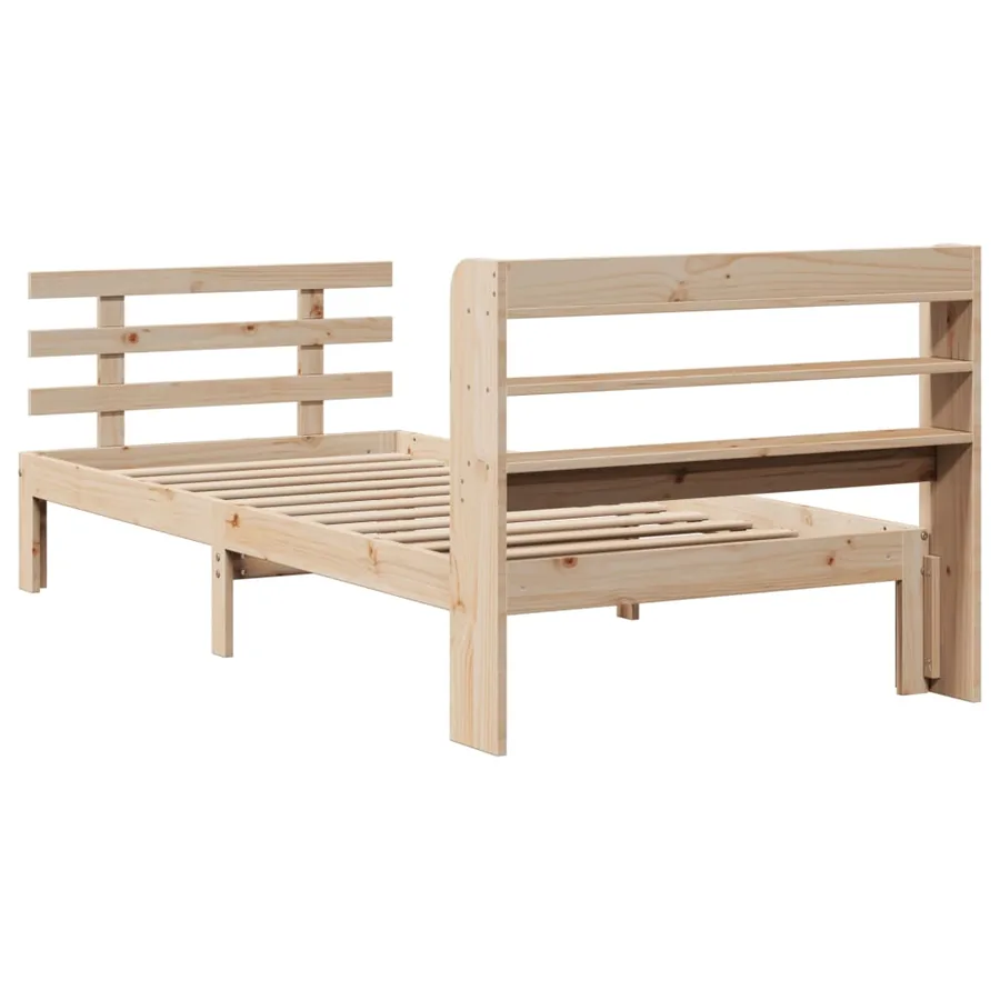 Cadre de lit avec tête de lit sans matelas 75x190 cm - 8
